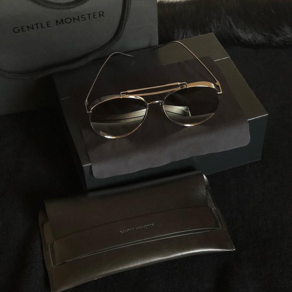 Gentle monster big bully silver sunglasses